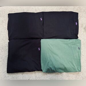 Polo Ralph Lauren | Purple Embroidered T Shirt | Men’s | 3XB | Lot Of 4 | Black